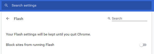 Disable Flash in Chrome