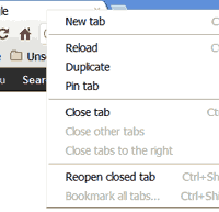 duplicate tabs in chrome