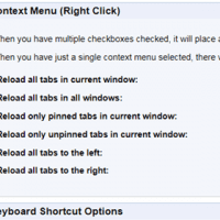 reload all tabs extension options
